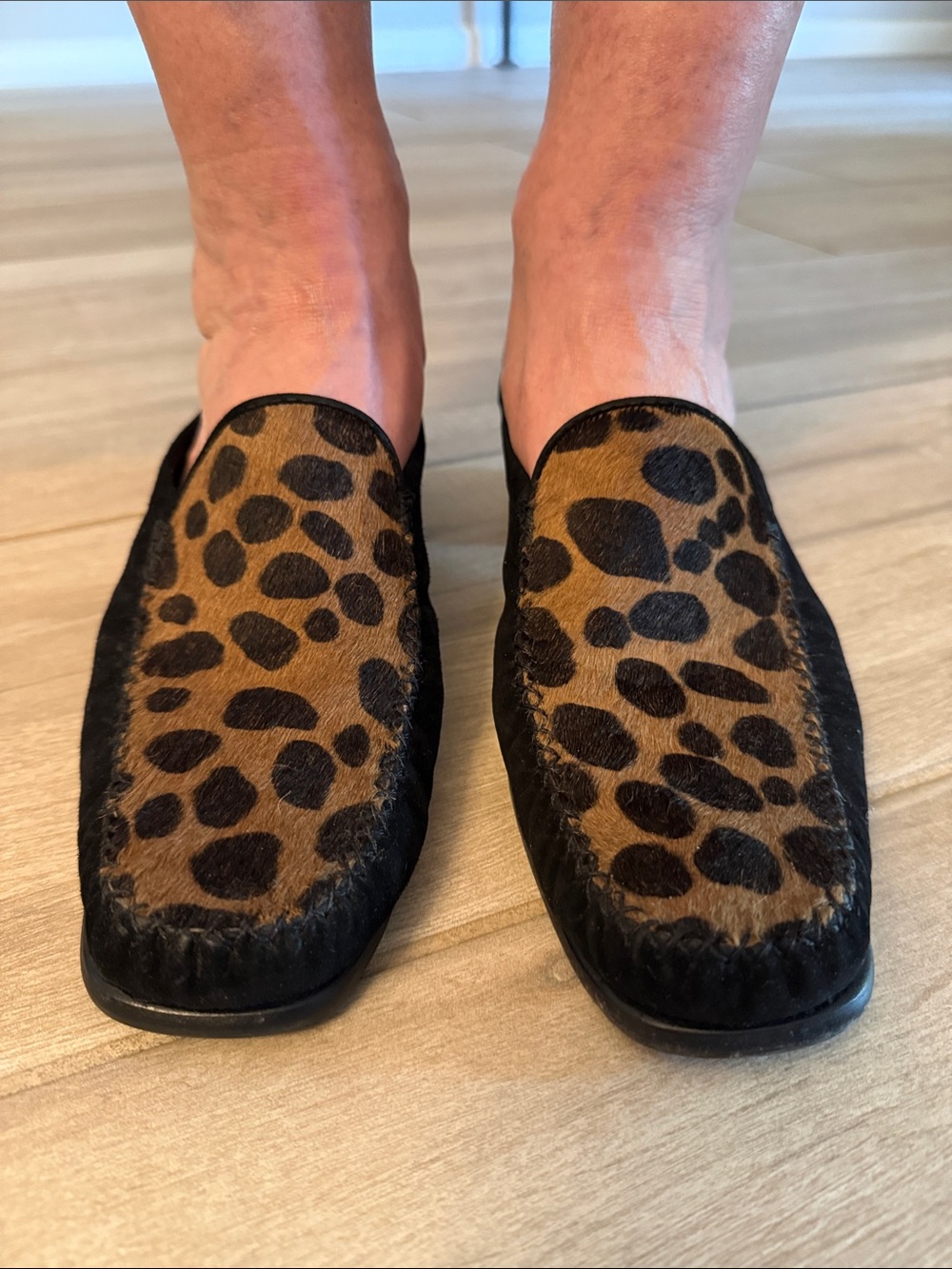 Stuart Weitzman Nice Mule in Cognac Ocelot
